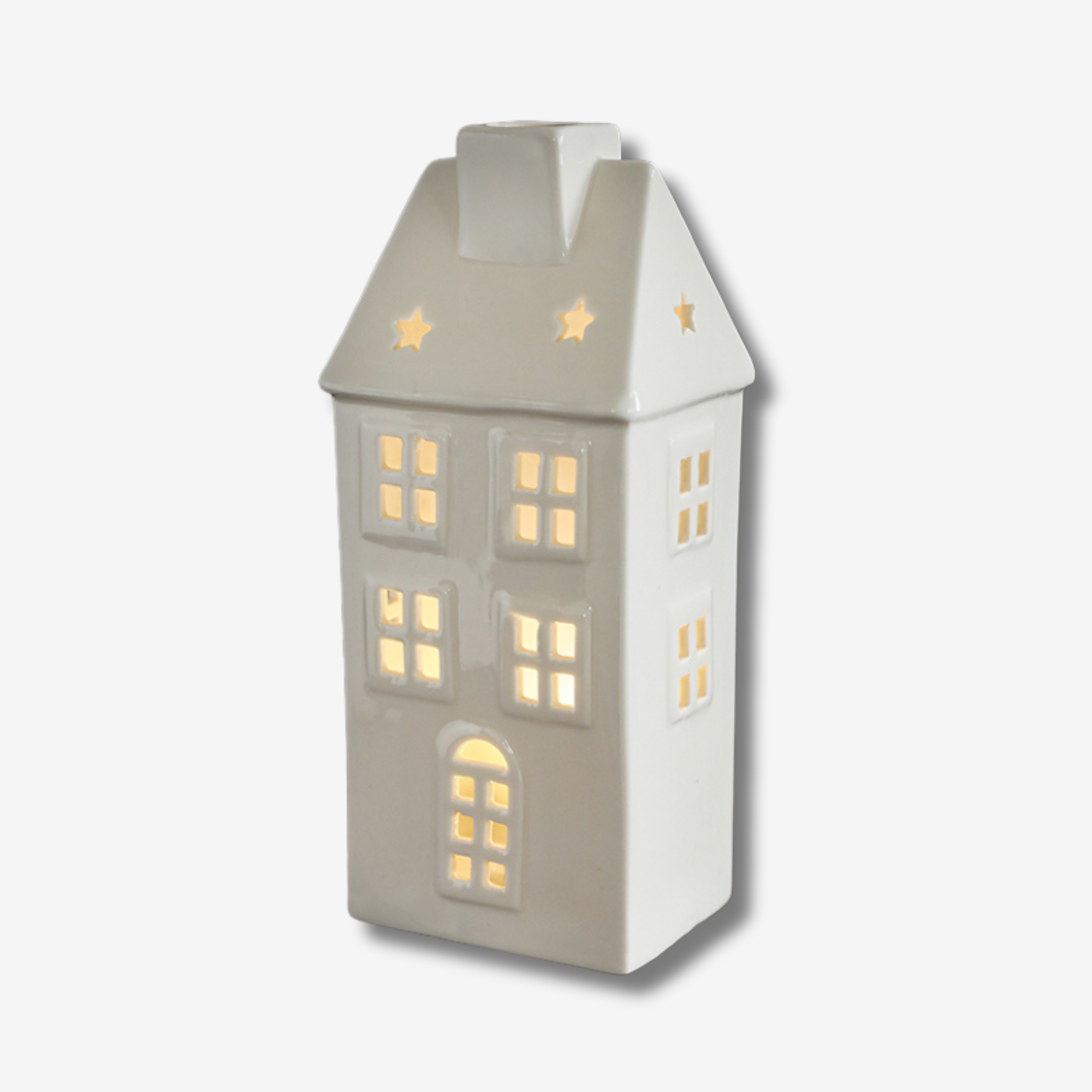 LED Lighted Ceramic Mansion